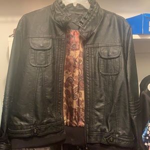 Women’s faux leather jacket